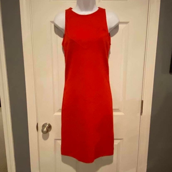 Red Love Moschino Dress w Brand Name Embroidered - Picture 1 of 4